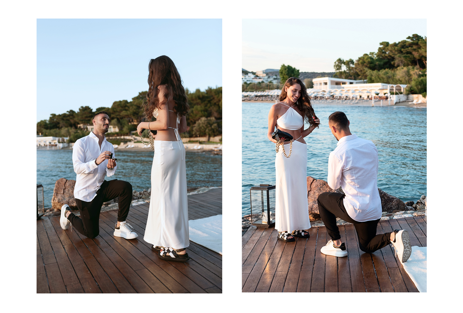 surprise proposal near the sea | wedding proposal on the beach