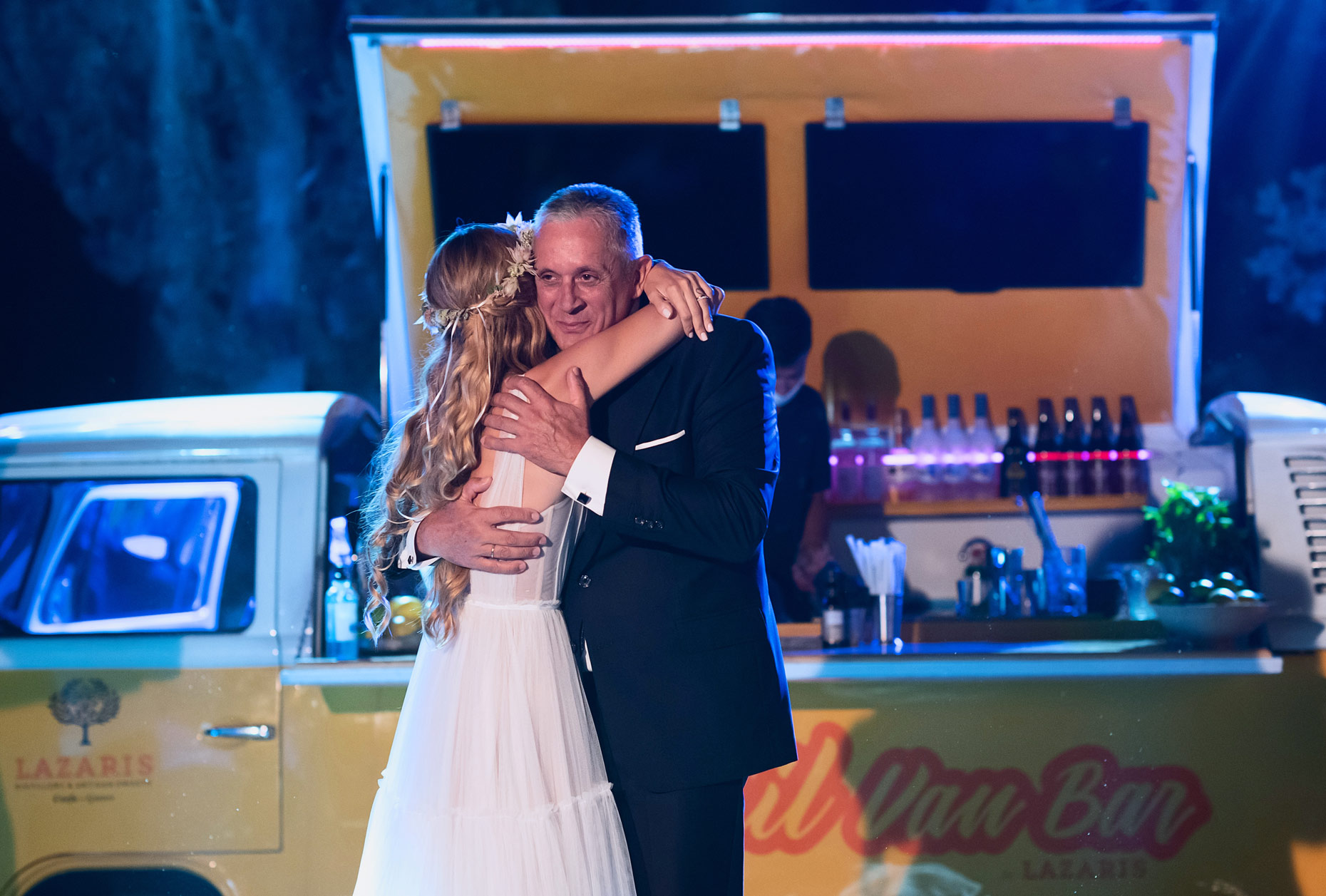 father and daughter | wedding in Greece